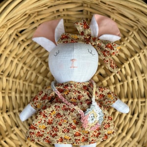 Premium linen doll/Mouse doll/soft toy doll/Rag doll/gift for baby/cloth for doll/heirloom doll/gifts for children/cottagecore doll.
