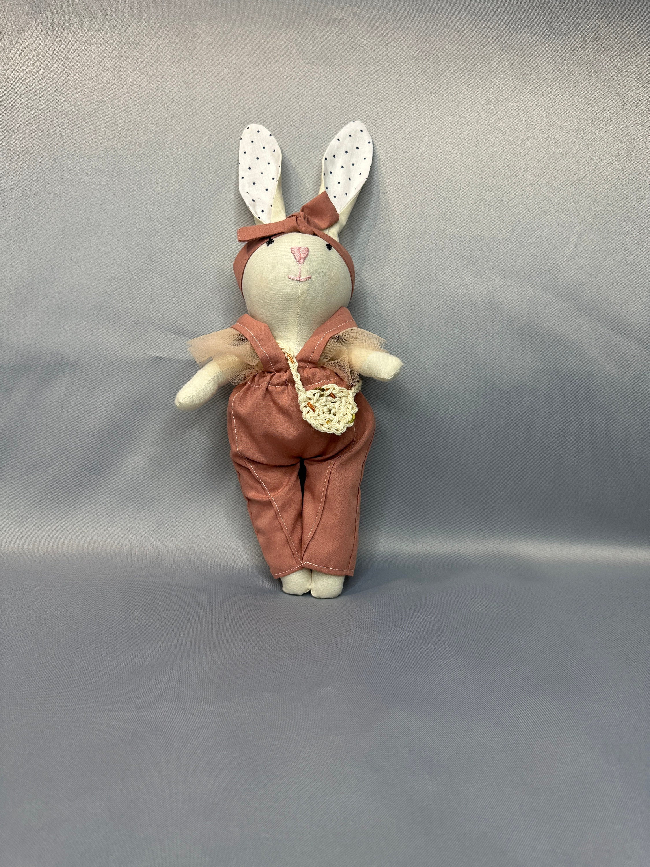 Bunny linen doll/Personalized  doll/stuffed doll/Rag doll/gift for baby/heirloom doll/stuffed animal toys and clothes.