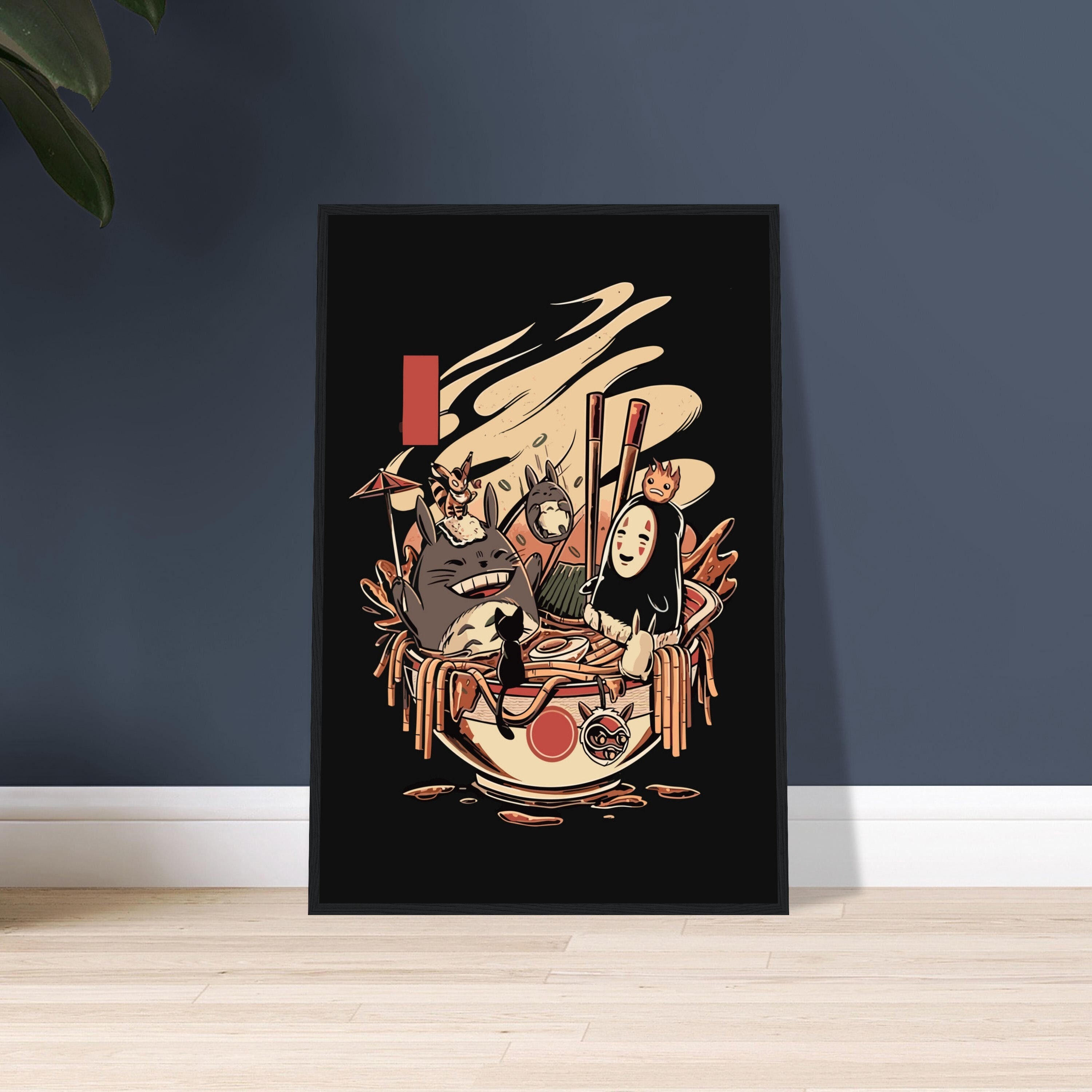 Studio Ghibli Wall Art Ramen Poster Totoro Spirited Away Anime Poster