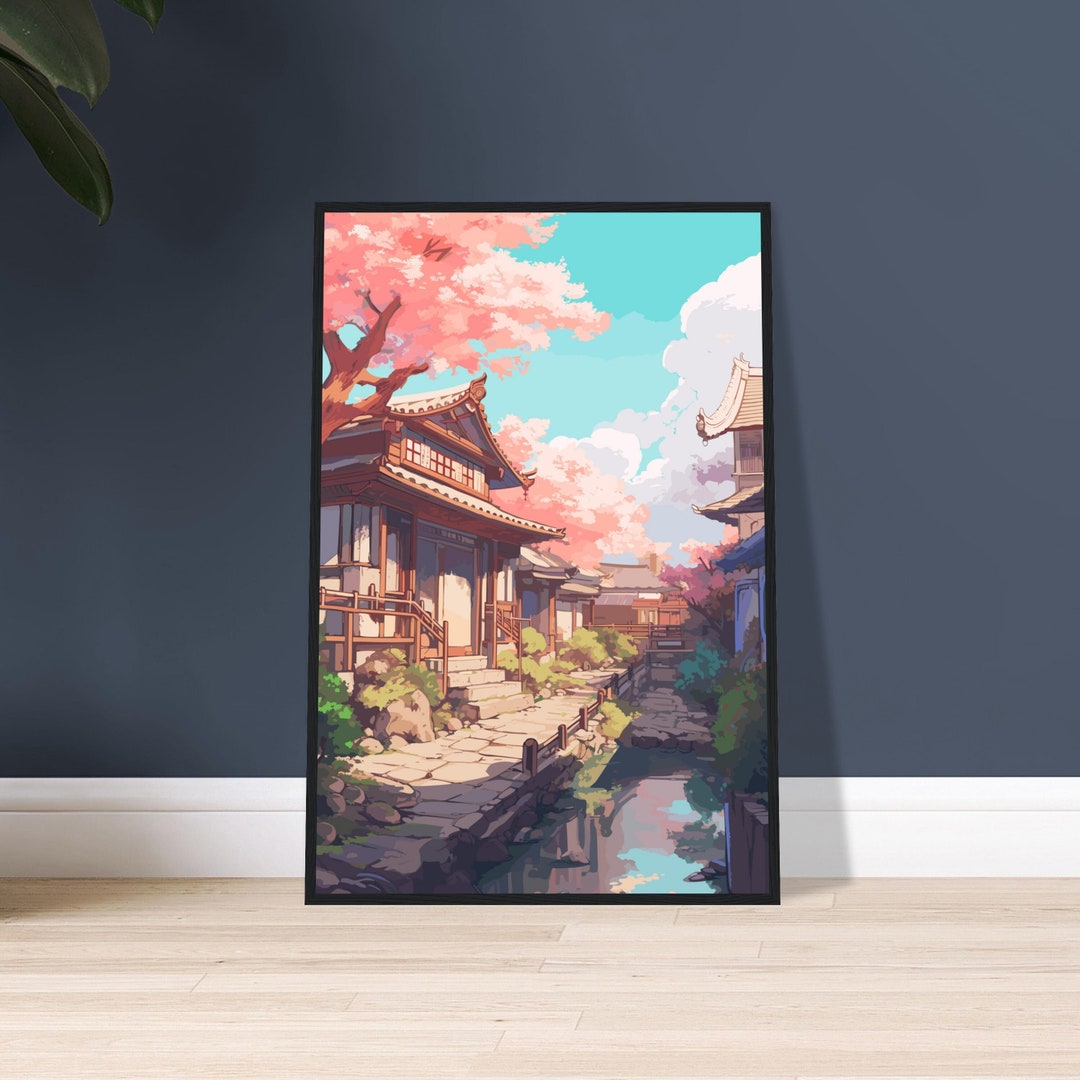 Studio Ghibli Wall Art Japanese Retro Anime Poster 80s 90s Anime Wall ...