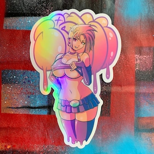 Anime TRuST Girl Holographic Sticker 2
