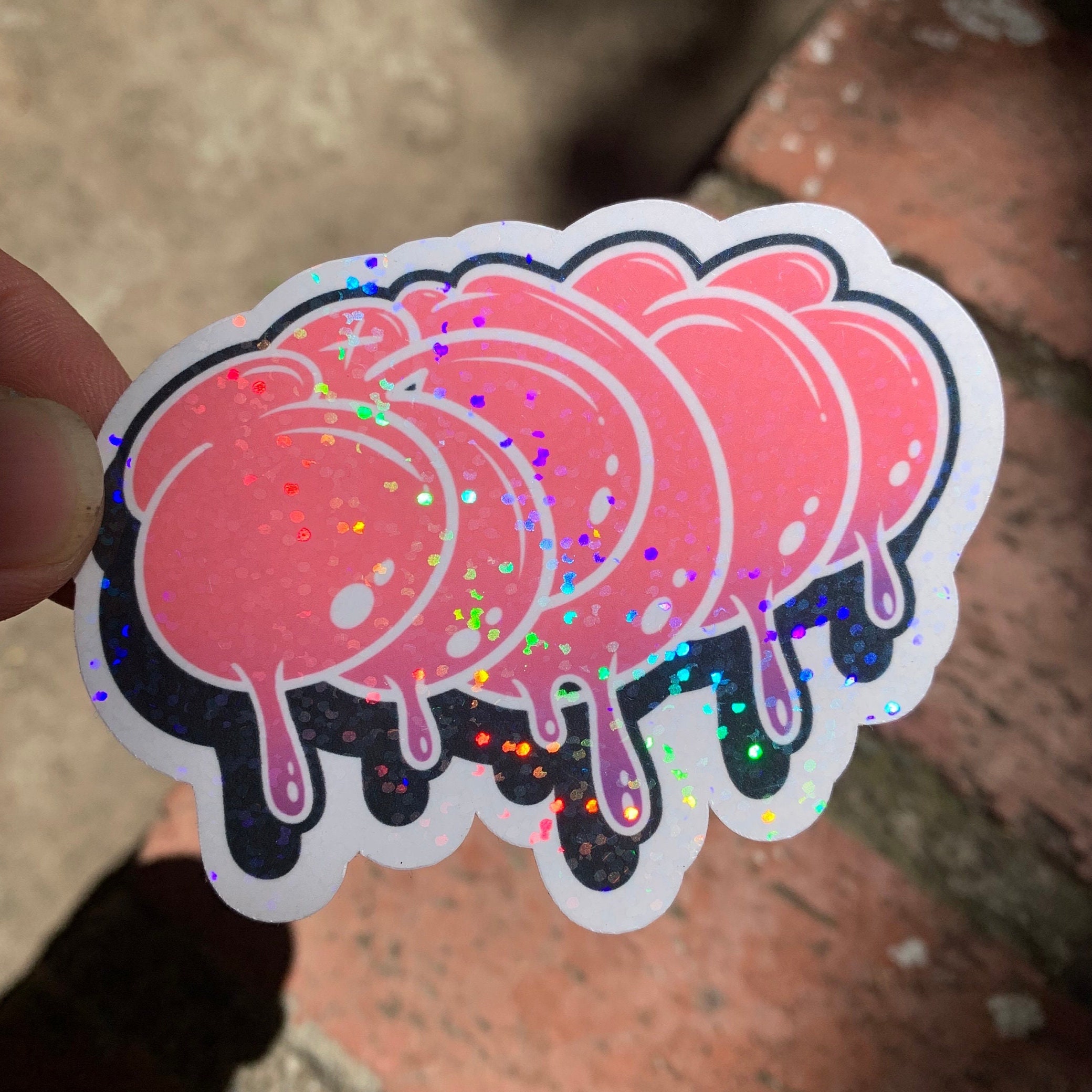 Sticker Throwies Trust Pink Sparkle Throwie Sticker - Etsy