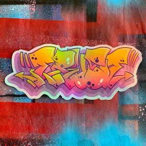 TRuST Large Holographic Graffiti Sticker 4