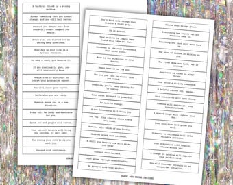 Glückskeks-Nachrichten zum Ausdrucken: 50 Neujahrsglückwünsche (digitaler Download)