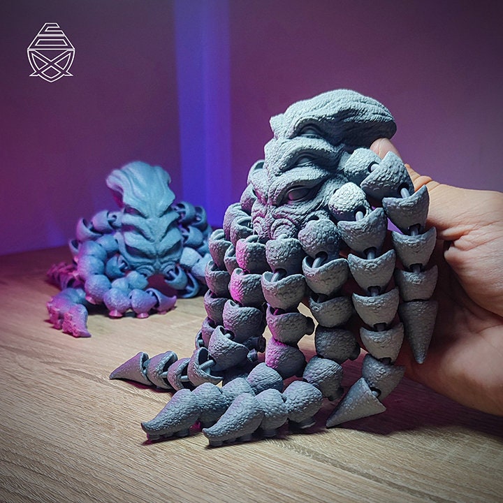 3D Resin Printed Articulate Crystal Onix. Fidget Toy. 