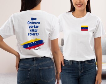 Que Chevere Wearing these Colors, Venezuela Pride T-shirt, Venezuela Flag T-shirt, T-Shirt Venezuela, Venezuela Flag, Unisex Shirt