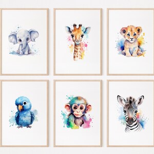 Animal Nursery Decor, 15 Printable Design Bundle, Play Room Decor, Cute ...