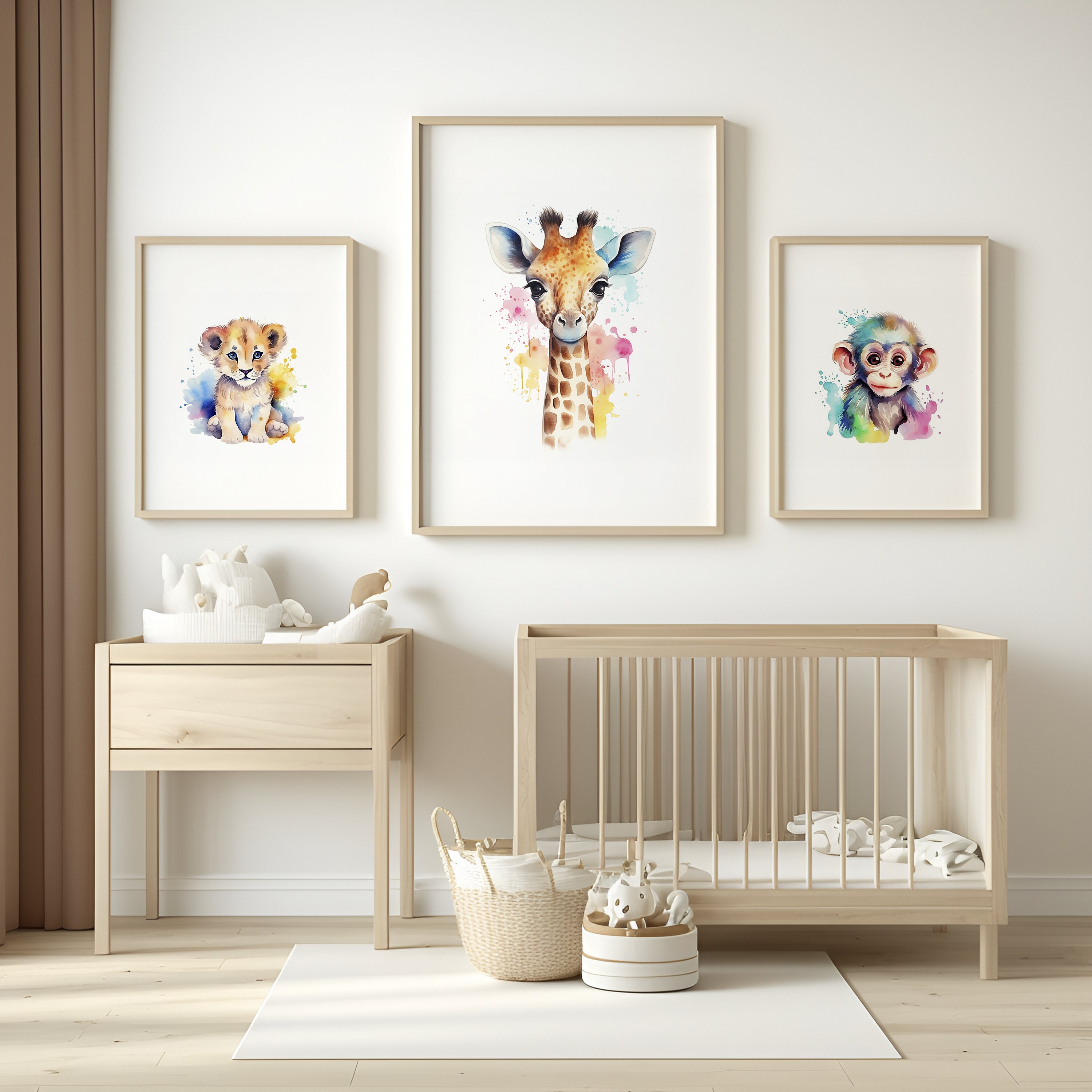 Animal Nursery Decor, 15 Printable Design Bundle, Play Room Decor, Cute ...