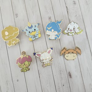 Digital Mon Plush Enamel Pins