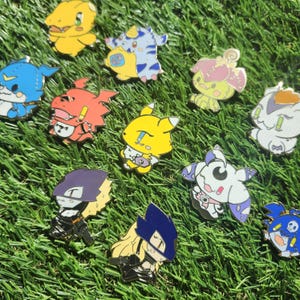 Digital Mon Enamel Pins