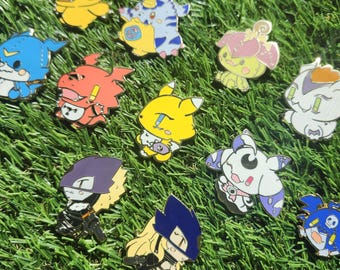 Digital Mon Enamel Pins