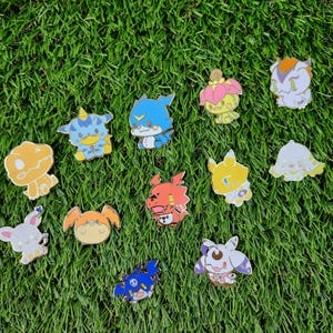 Digital Mon Enamel Pins