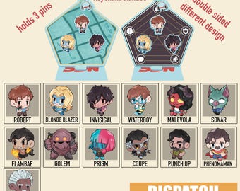 Dispatch Acrylic Keychain Standee Pin Holder