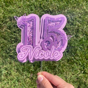 Quinceañera Birthday Cake Topper, Mis 15 Cake Topper- 15th Shaker Cake topper - Sweet Sixteen Cake Topper