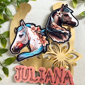 Horse girl birthday Cake Topper custom - Cowgirl birthday topper -  Horse Lovers Cake topper