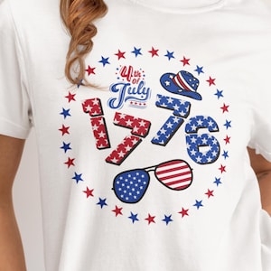 Patriotic 1776 4th of July T-Shirt | Red White & Blue Stars USA Tee | Independence Day Shirt for Parades, Parties, Fireworks