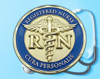 Registered Nurse RN Challenge Coin | Faith and Encouragement Gift | Psalm 91 Christian Token for Nurses – RN Prayer Coin of Strength & Hope