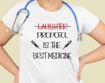 Camiseta divertida de enfermera: Regalo de humor médico con propofol
