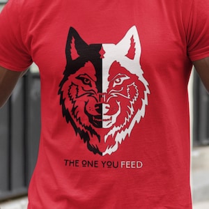 Two Wolves T-Shirt: Cherokee Legend Graphic Tee, Good vs Evil