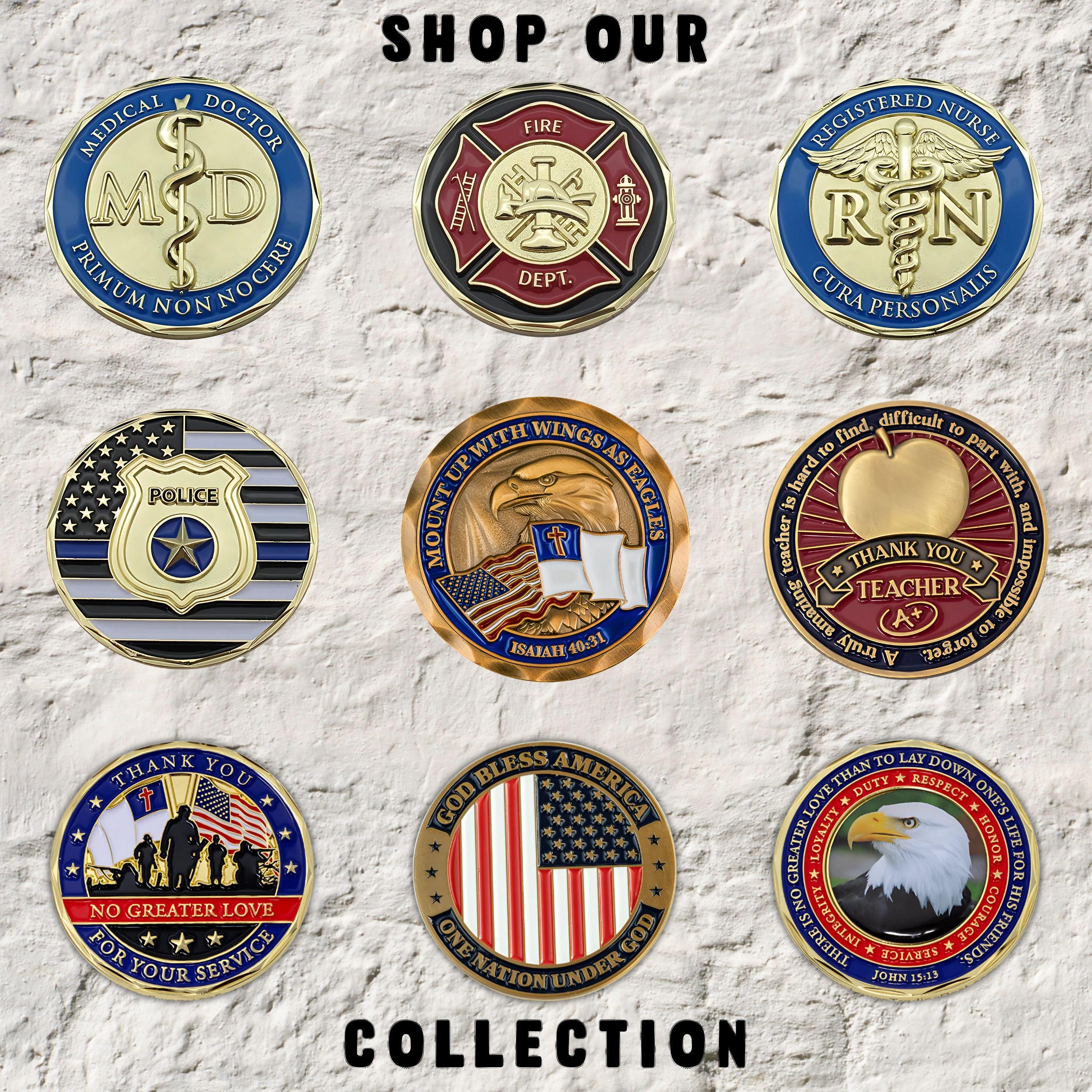 Mighty Warrior Coin | Armor of God Challenge Coin for Men | Ephesians 6 ...