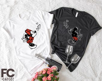 Lovers Mickey and Minnie Shirts, Valentines Day Sweatshirt, Disney Couple Matching Sweater, Disney Lovers Shirt, Valentines Day Shirt