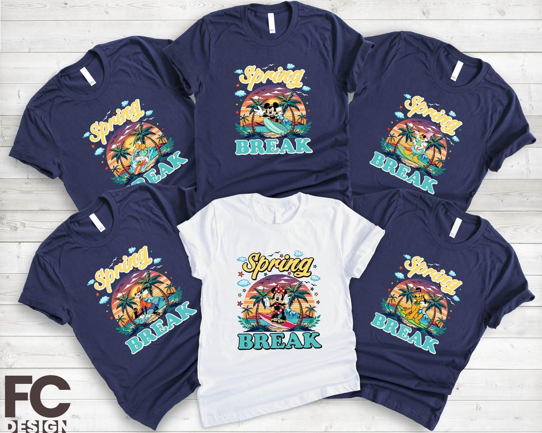 Disney Mickey and Friends Spring Break Shirt, Family Matching Shirt ...