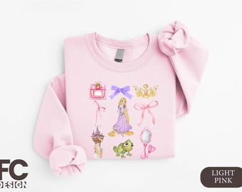 Disney Rapunzel Sweatshirt, Disney Tangled Shirt, Rapunzel Coquette Shirt, Chasing Dreams Shirt, Gift for Kids, Tangled Princess Shirt