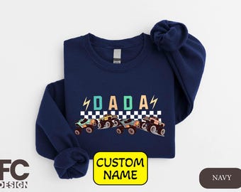 Custom Name Monster Truck Sweatshirt, Monster Truck Dada Shirt, Fathers Day, Family Birthday Party Shirt, Monster Jam Shirt, Gifts for Him