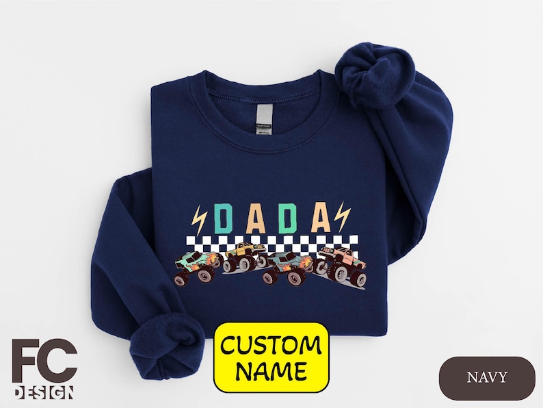 a blue shirt with a picture of a racing car on it