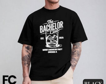The Bachelor Club Shirt, Bachelor Party Shirts, Personalized Groomsmen T-Shirt, Wiskey Bachelor Tee, Custom Sweater, Tequila Social Club Tee