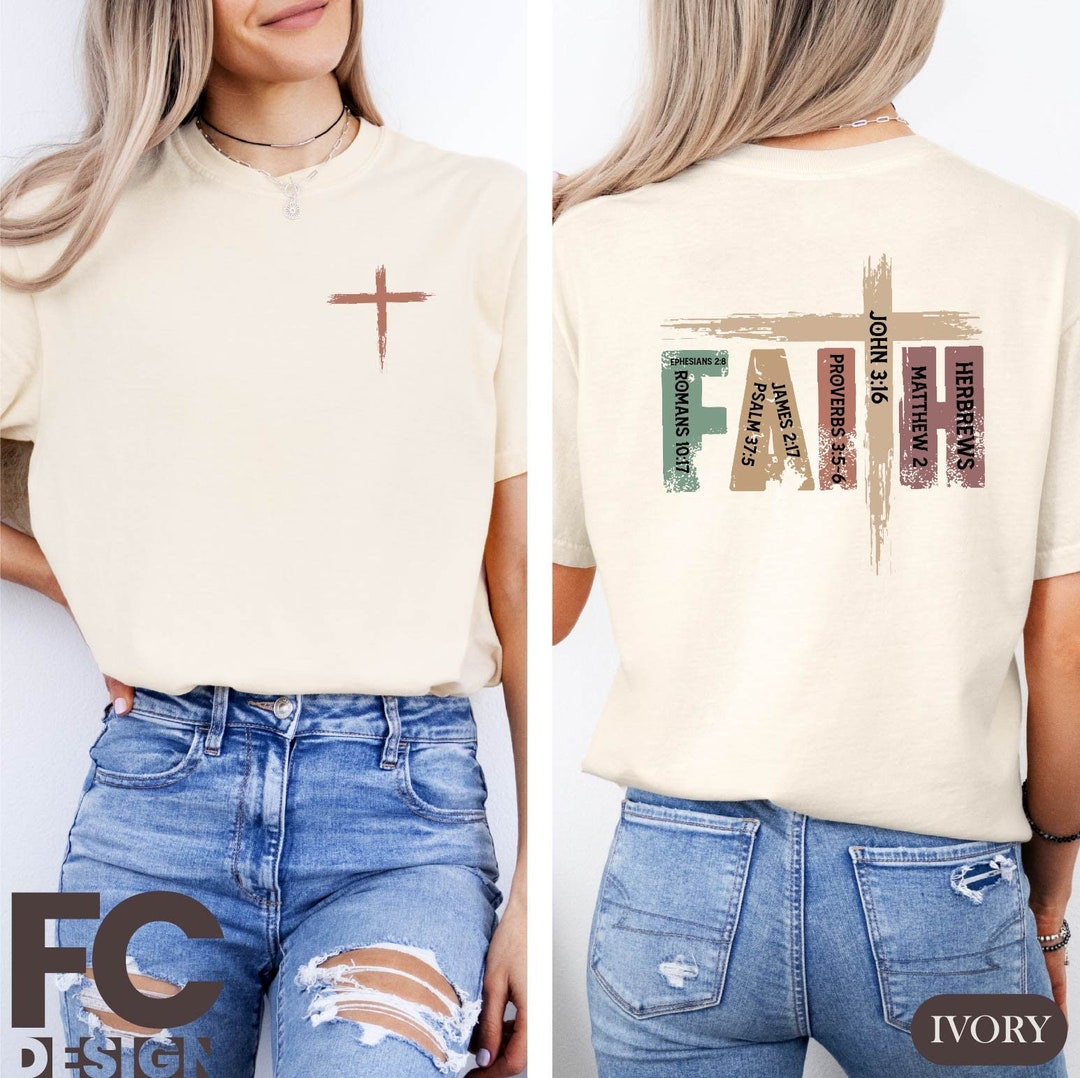 Faith Christian Cross Shirt, Bible Verse Sweatshirt, Religious Shirt ...