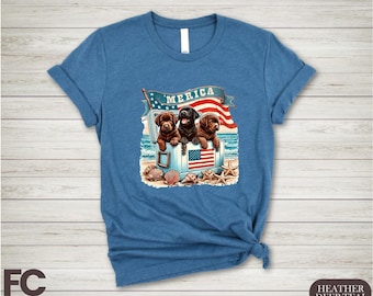 4th July Cute Dachshunds Shirt, American Dogs Sweatshirt, Dachshund Mom Gift, Dog Lover Shirt, Patriotic Dog Shirt, 4th of July Shirt