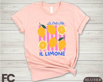 Lemon T-Shirt, La Dolce Vita Shirt, Italy Tee, Coastal Granddaughter Sweatshirt, Summer Shirt, Amalfi Coast Sweater, Cocktail T-Shirt