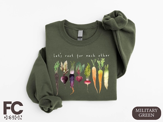 Lets Roots For Each Other Sweatshirt, Vegetable Shirt, Spring Shirt, Gardener Dad Hoodie, Turnip Hoodie, Carrot Shirt, Black Carrot Shirt