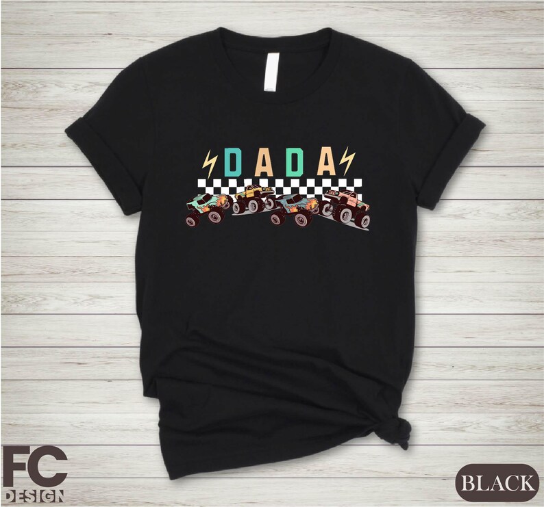 a black shirt with the word dad on it