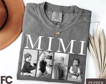 Custom Mimi Comfort Colors Shirt, Personalized Gift For Grandma, Mothers Day Gift, Custom Grandkids Photo Shirt, Baby Photos Sweatshirt
