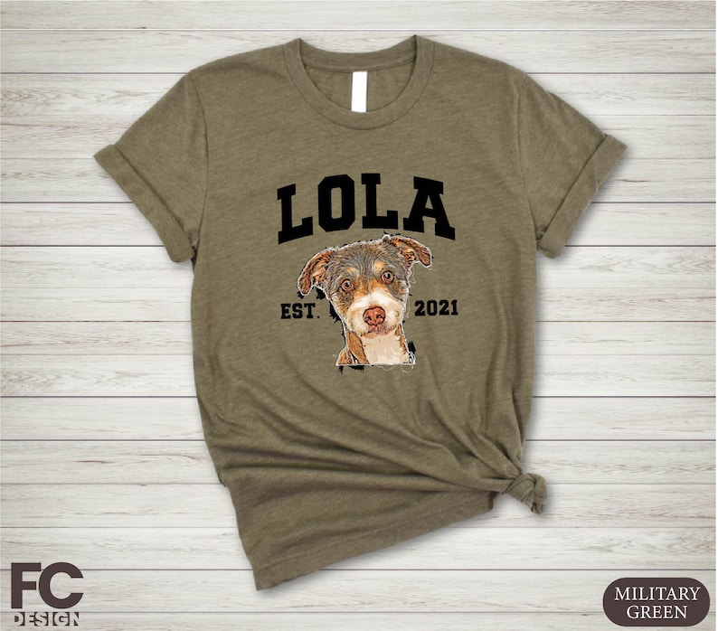 a t - shirt with a dog's face on it