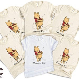 Winnie The Pooh Pregnancy Announcement Shirt, Mommy to Bee Shirt, Daddy to Bee T-Shirt, Disney World Maternity Gift, Disney Family Shirt