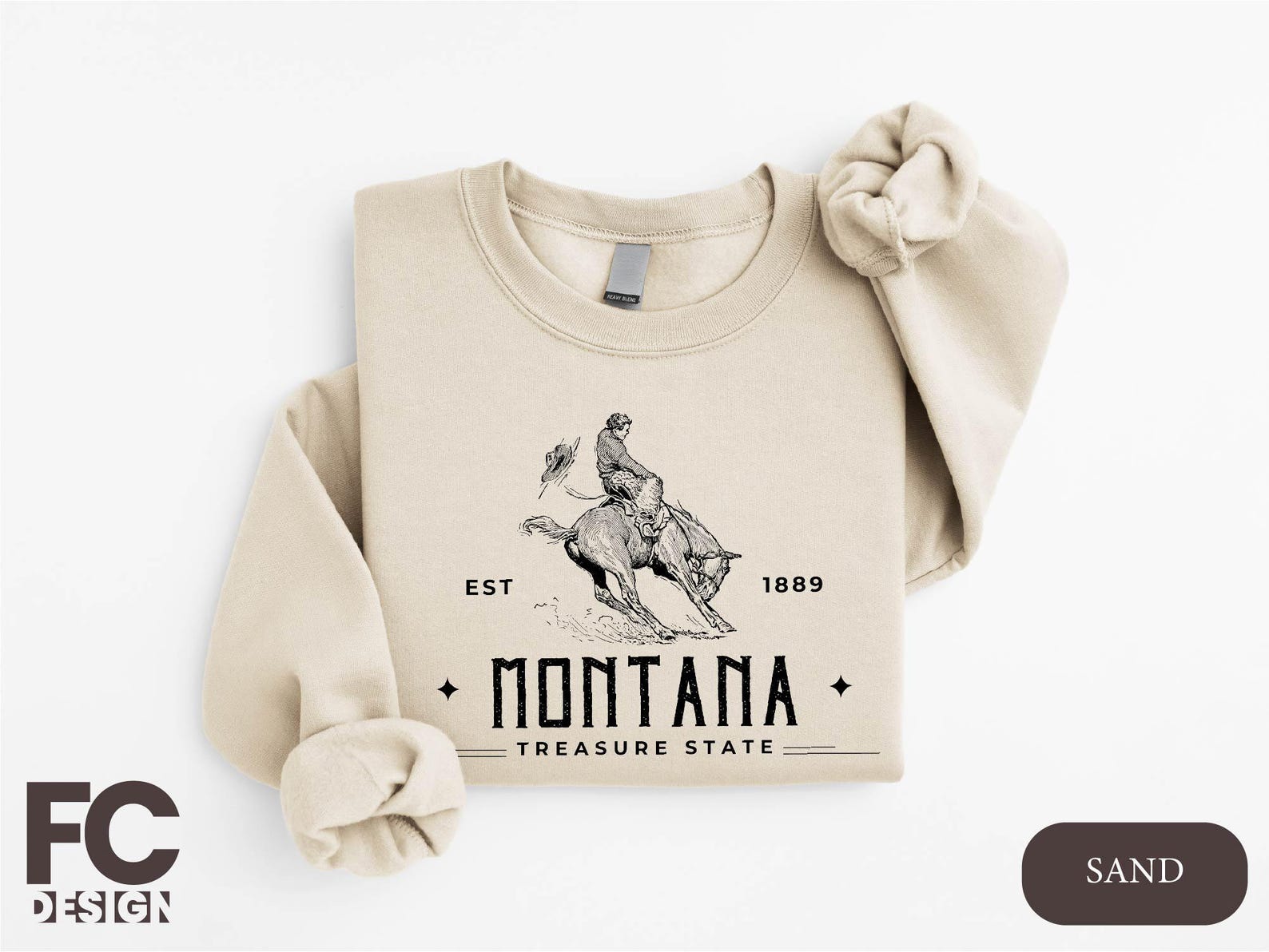 Montana Treasure State Est 1889 Sweatshirt, Montana Bear Tee, Animal ...