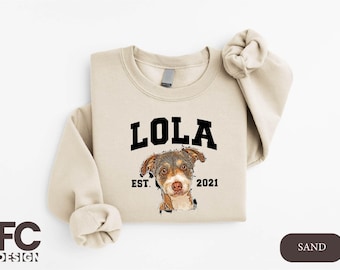 Custom Pet Sweatshirt, Custom Dog Hoodie, Personalized Dog Shirt, Dog Mom Sweatshirt, Custom Cat Shirt, Custom Photo Shirt, Pet Lover Shirt