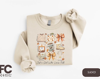 Fall Lover Sweatshirt, Just a Girl Who Loves Fall Sweater, Fall Vibes T-Shirt, Hello Pumpkin Shirt, Cozy Season Tee, Gift for Her