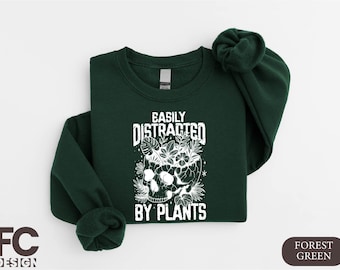 Easily Distracted By Plants Shirt, Plant Lover Shirt, Gardening Shirt, Funny Gardener Shirt, Gardeners Shirt, Gift for Gardener Retired Dad