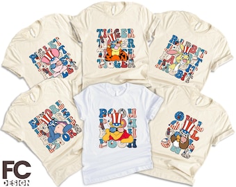 4th Of July Winnie The Pooh Shirt, American Pooh And Friends Sweatshirt, Independence Day T-shirt, Disneyland Cartoons Patriotic USA Shirt