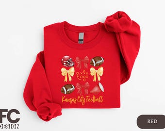 Kansas City Football Sweatshirt, Kansas City Fan Shirts, Football Lover Shirt, KC Mom Hoodie, Game Day Shirt, Football Mom Support Shirt