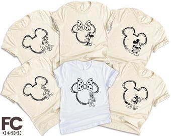 Disney Mickey and Co Shirts, Disney Characters Shirt, Disney Trip Family Sweatshirt, Disneyland Tees, Mickey Minnie Donald Daisy Goofy Pluto