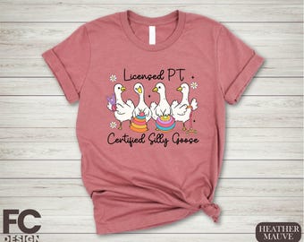 Licensed PT Certified Silly Goose Shirt, Physical Therapy T-Shirt, PT Assistant Sweatshirt, Student PT Sweater, Pt Graduation Gift
