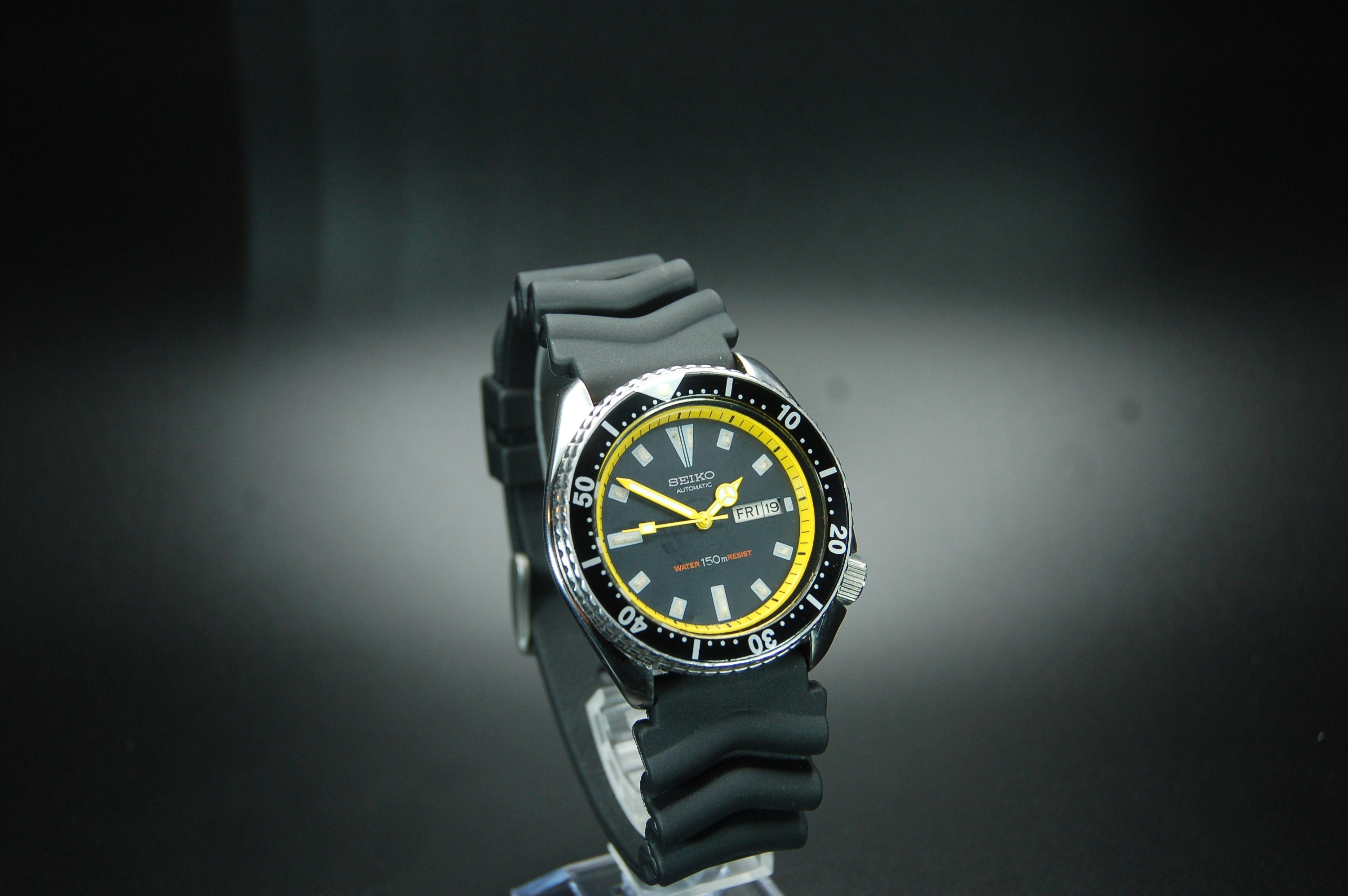 Vintage SEIKO Diver Automatic 6309 Slim Case With New Rubber Strap Etsy Canada