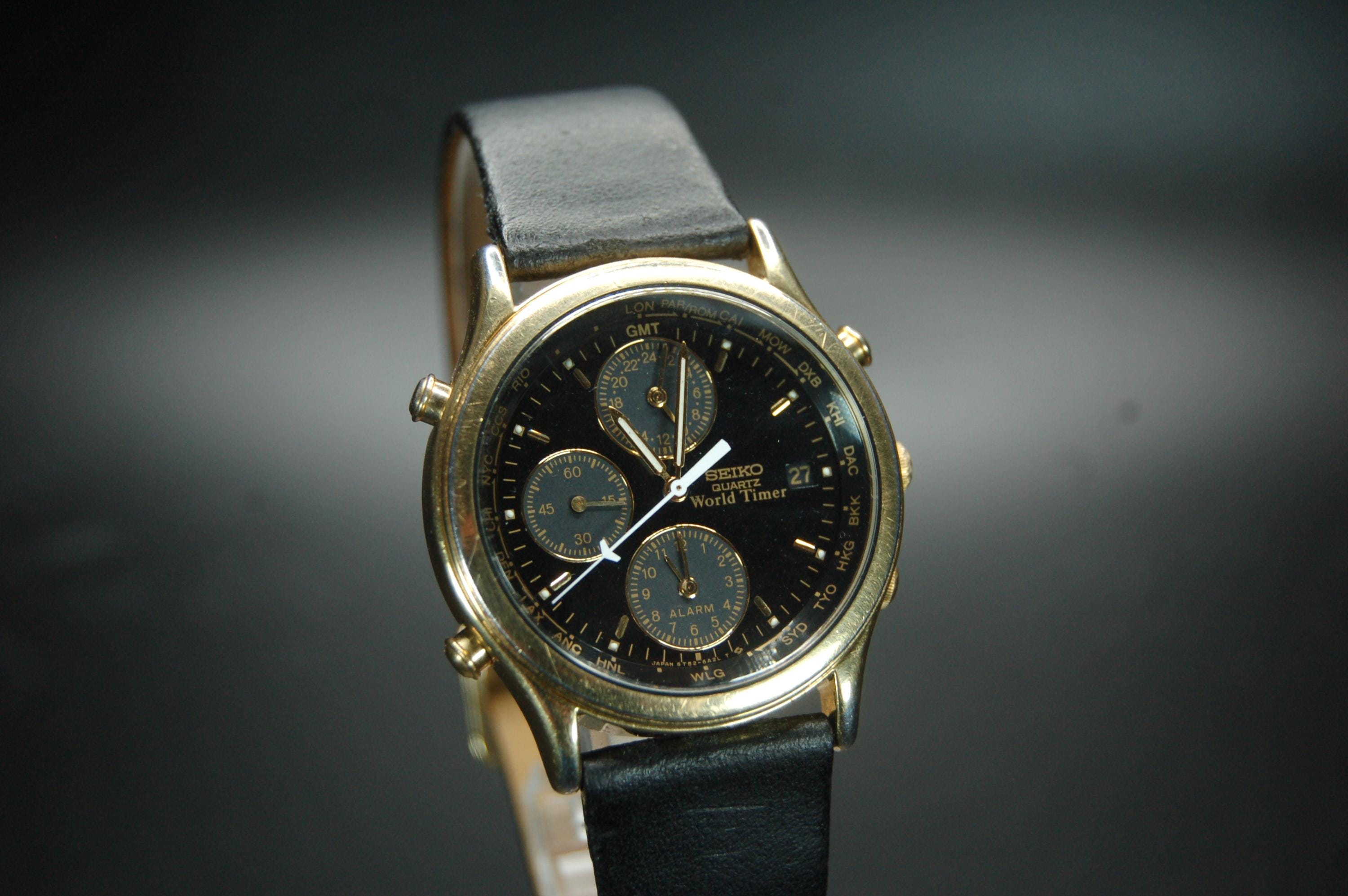 Seiko world timer quartz best sale