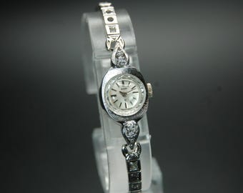 Lindo relógio vintage Elgin Diamond Cocktail para senhoras