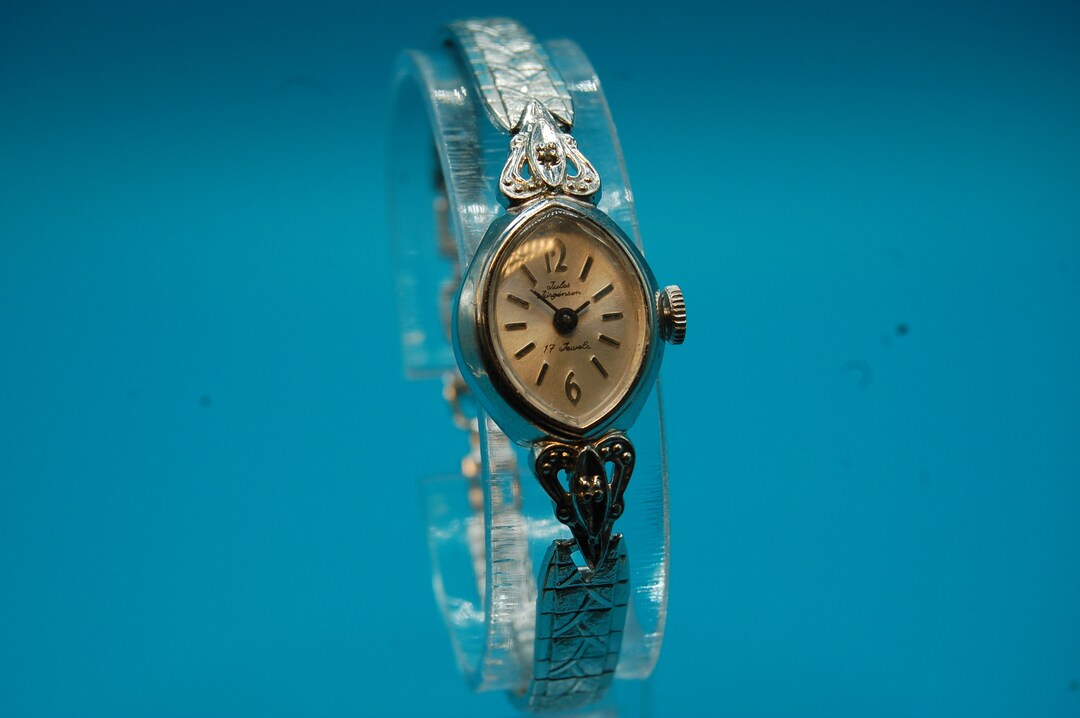 Vintage Jules Jurgensen Ladies Watch Genuine Diamond Accents Etsy